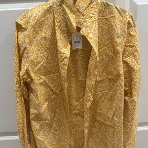 J. Crew Mustard Floral Shirt